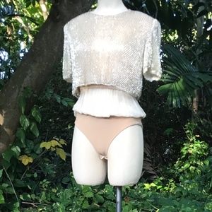Vintage 80s Sansappelle  bodysuit